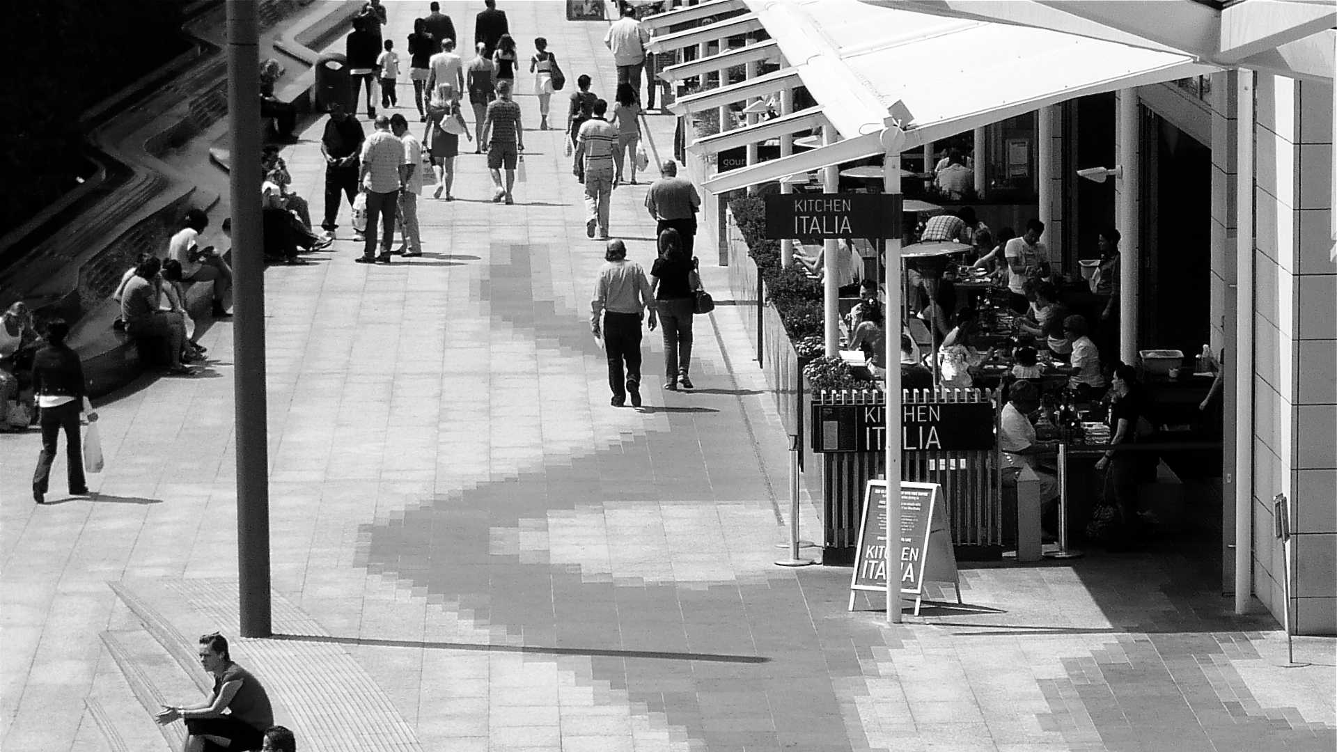 "Westfield" by Herry Lawford, used under CC BY 2.0 / Cropped, desaturated and resampled from original